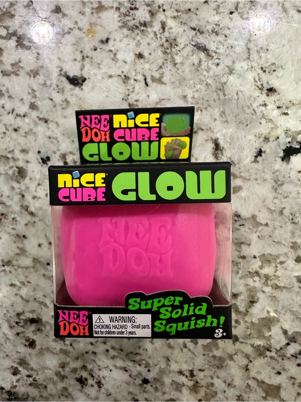 💖✨ Pink NeeDoh Nice Cube GLOW — Super Solid Squish! ✨💖